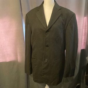 MENS SZ 40S BLACK/GRAY 7 POCKETED DRESS BLAZER/JACKET